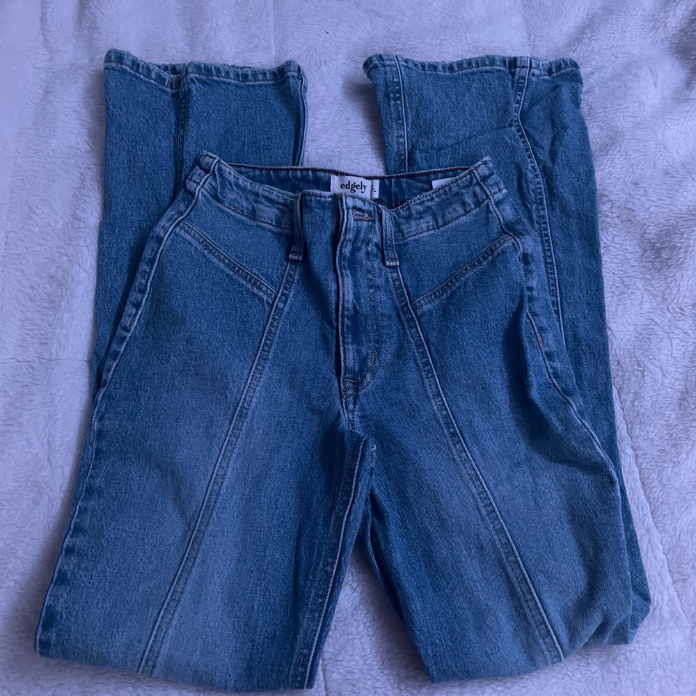 Elegant Blue Wide Leg Women's Jeans
